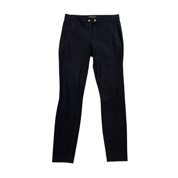 Theory Trousers Womens 4 Indigo Adalwen Jetty Slim Zip Pocket Flat Front Slacks - Picture 1 of 11